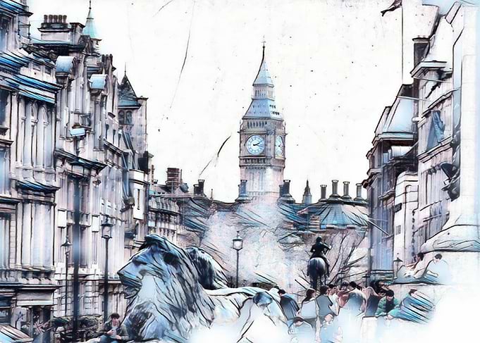 sketch of a london squar