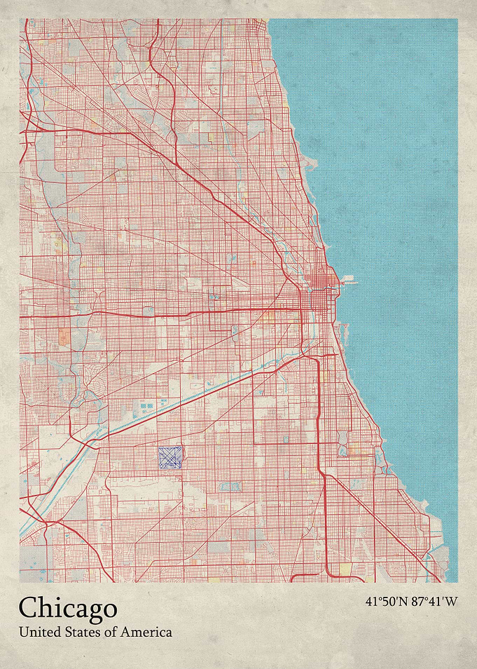 Chicago city map