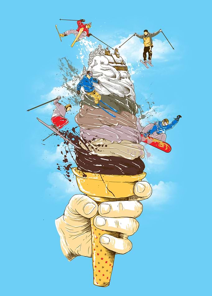ice cream snow