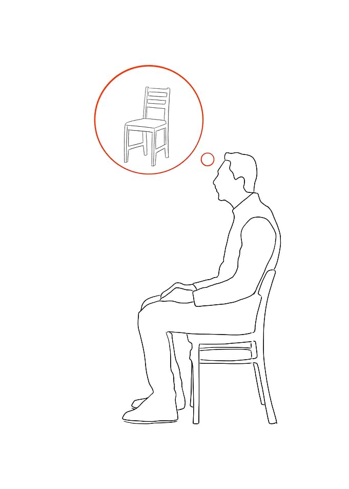 Man thinking of a chair