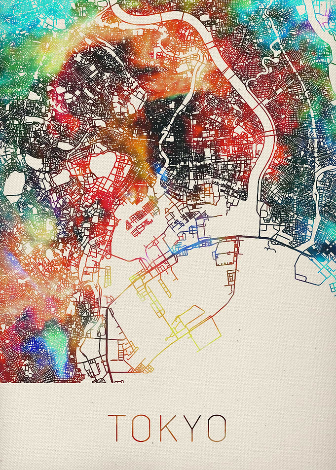 Tokyo Japan Street Map