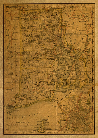 Old Rhode Island Map