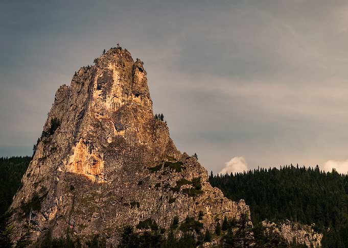Mountain landscape sunset