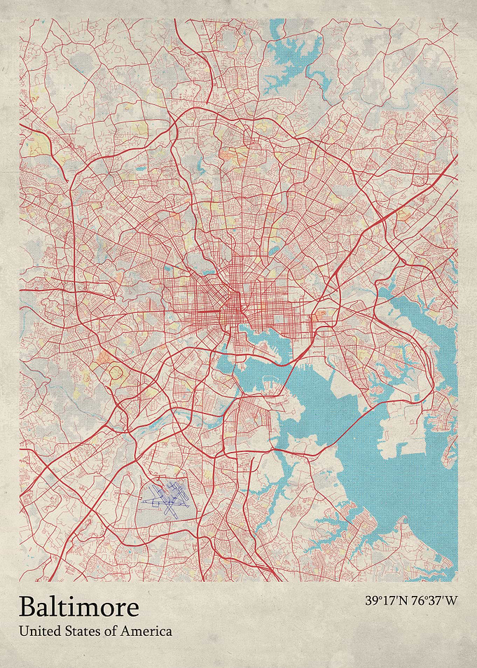 Baltimore city map