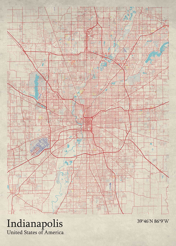 Indianapolis city map