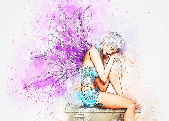 Bored Fairy Sitting
