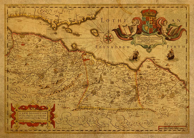 Vintage Map of Edinburgh