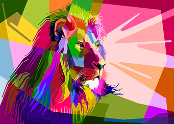 Colorful Lion