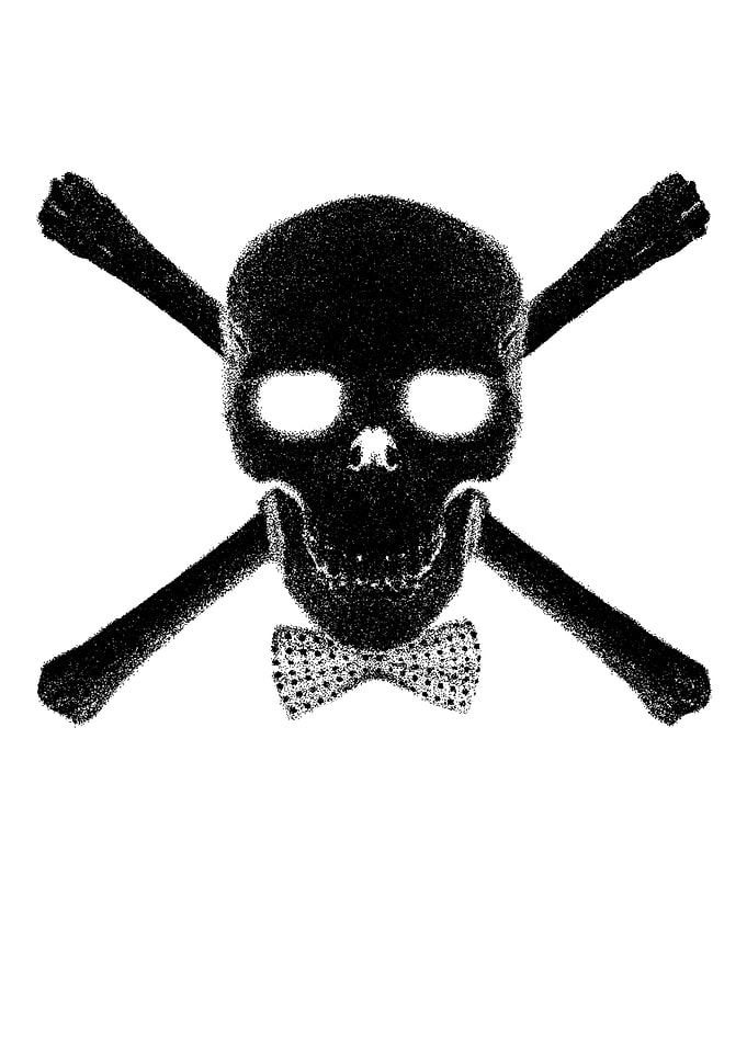 'Skull With Class' BnW
