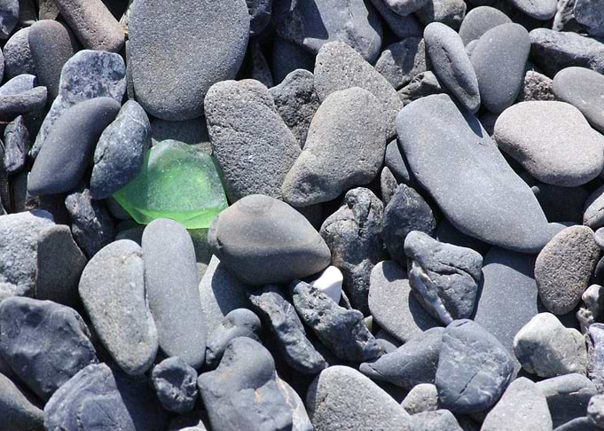 Beach Pebbles and Sea Glas