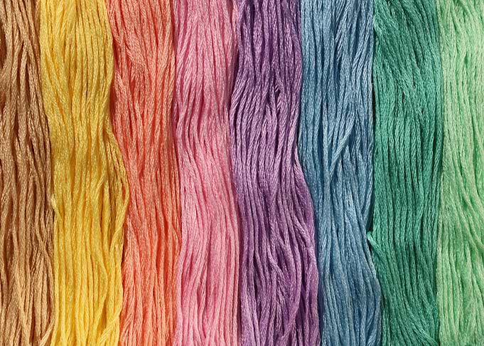 Pastel color yarns