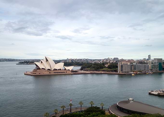 sydney skyline birds eye