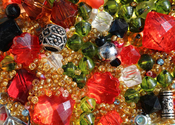 Colorful beads background