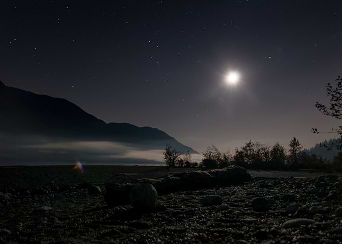 Misty Night on North Beach