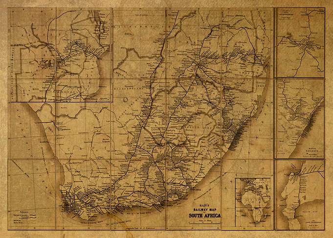 Vintage Map South Africa