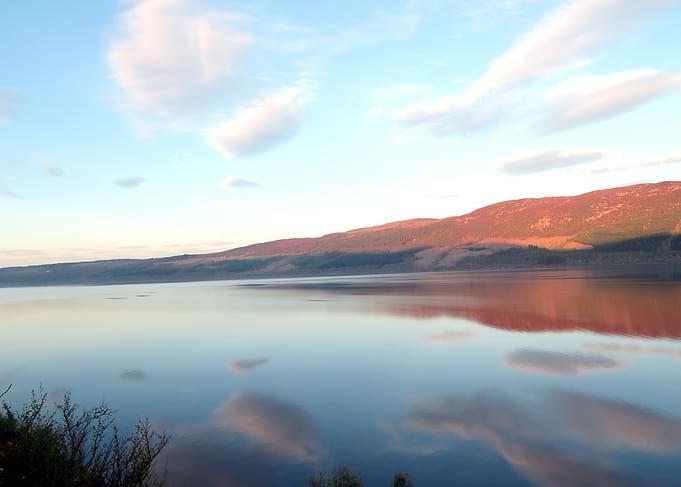 Loch ness sunset