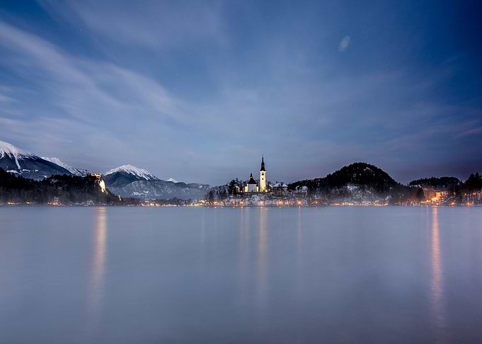 Lake Bled in winter