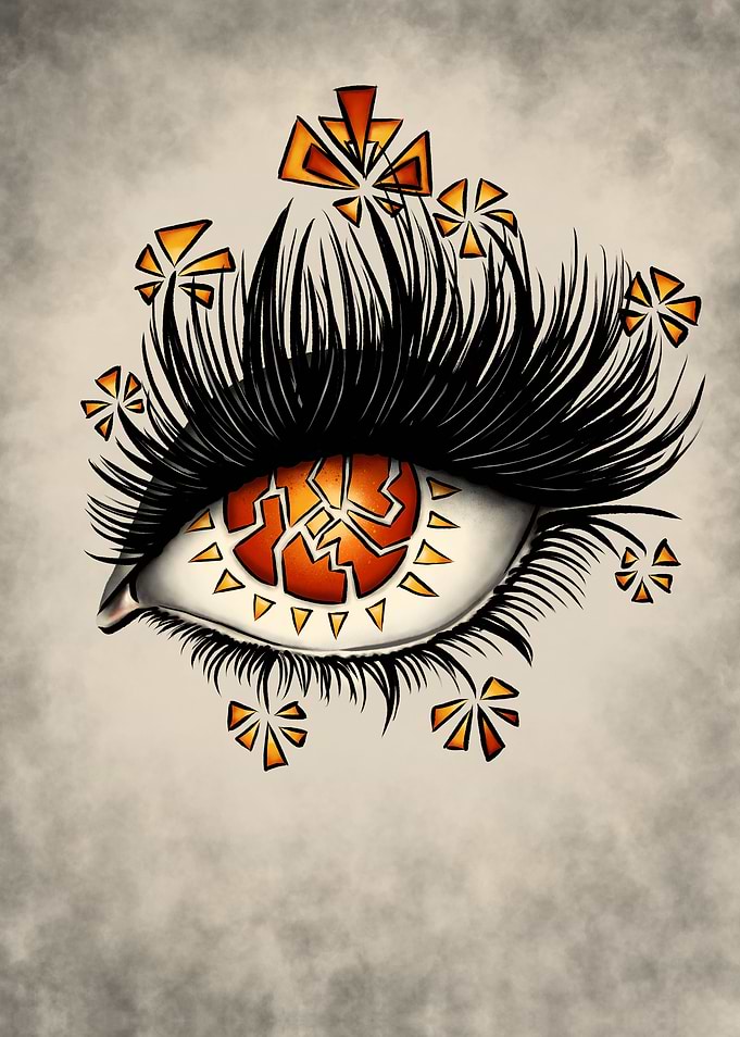 Weird Fractured Lava Eye