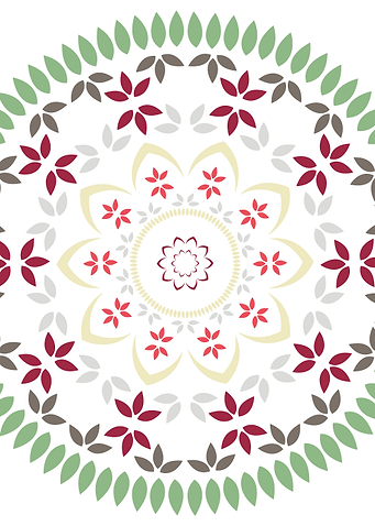 Leaf and floral Mandala