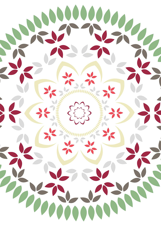 Leaf and floral Mandala