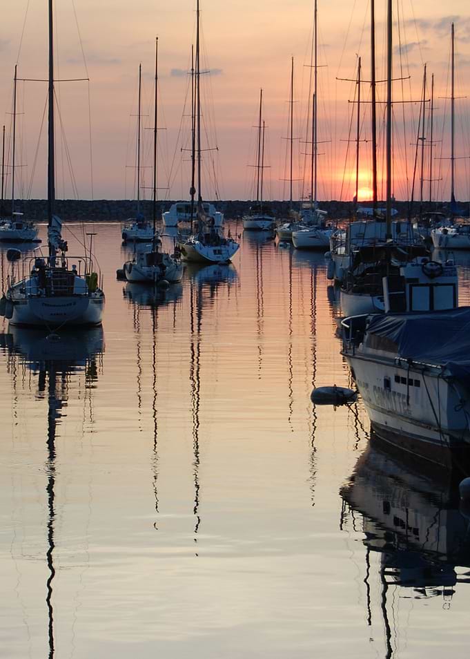 Boats at sunset 3