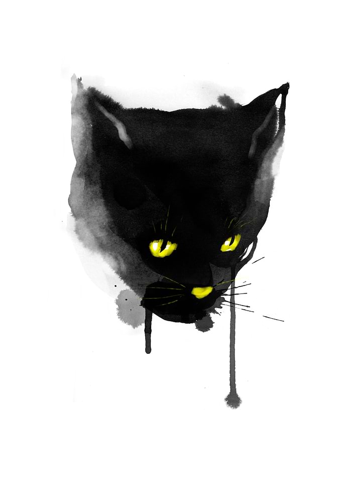 sumi-e cat