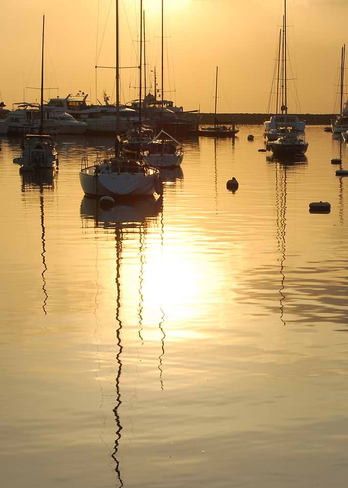 Boats at sunset 4