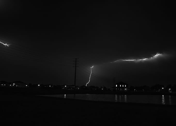 Black and White Lightning