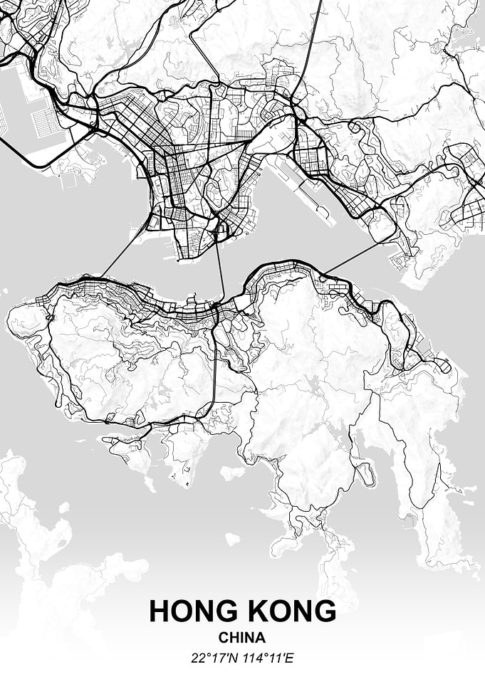 Hong Kong city map