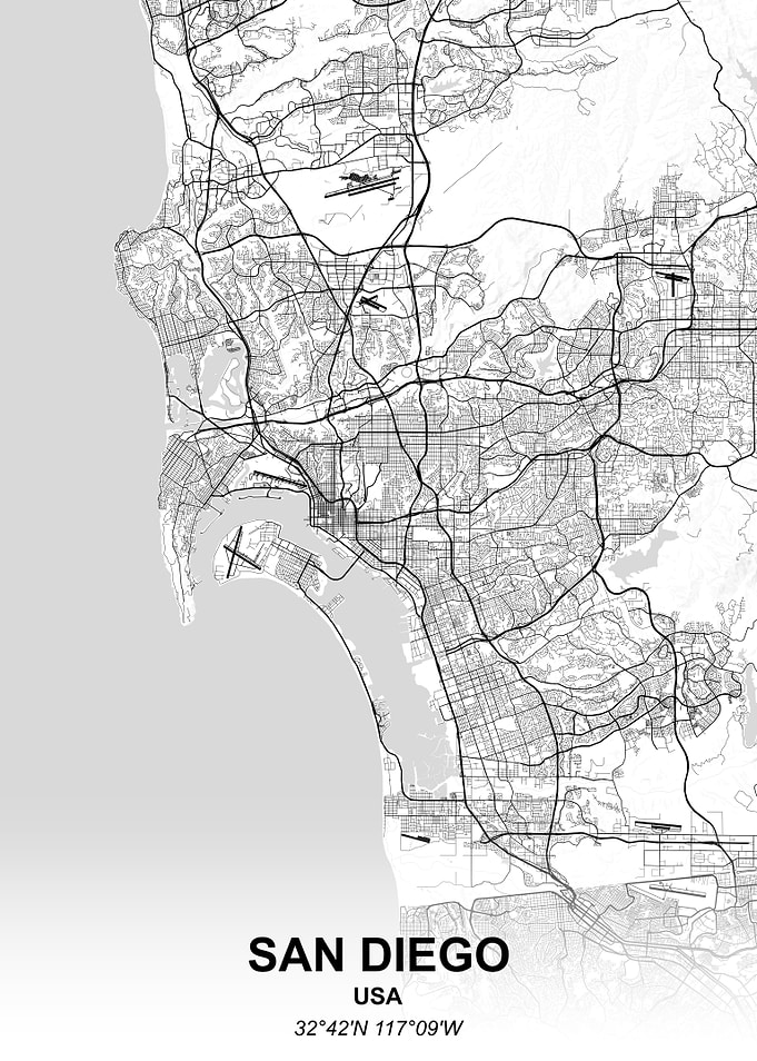 San Diego city map