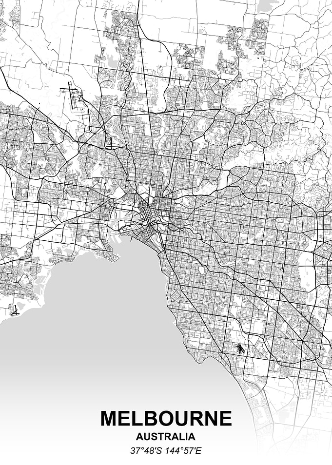 Melbourne city map