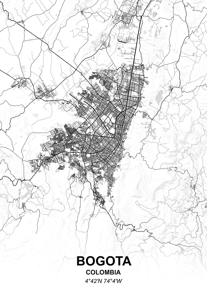Bogota city map