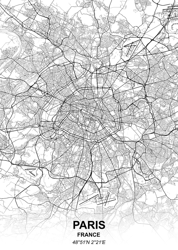 Paris city map