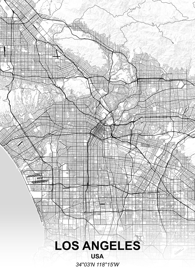 Los Angeles city map