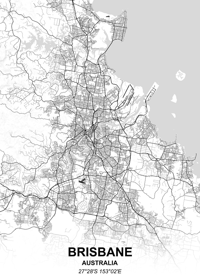 Brisbane city map