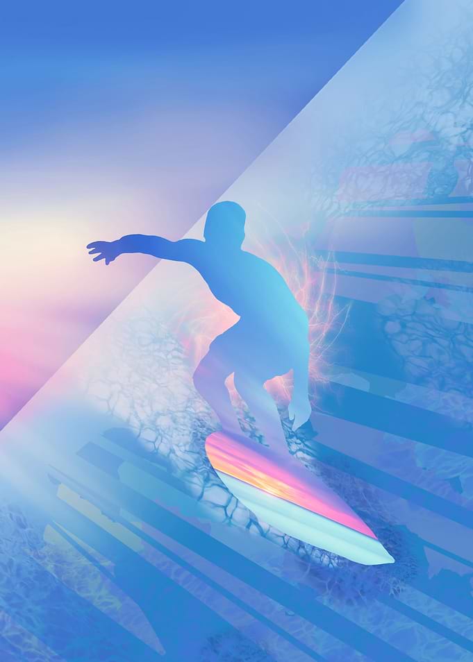sunset surfer