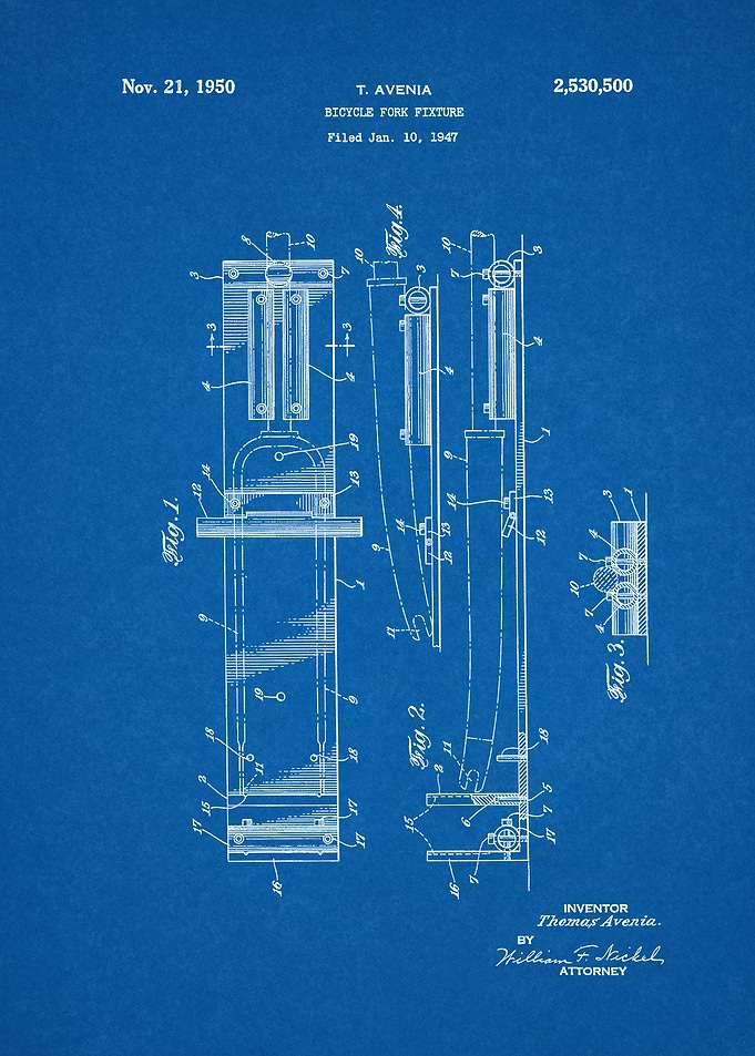 1947 Bicycle Fork Fixture