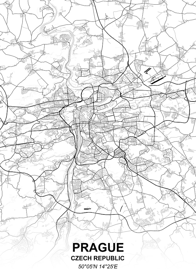 Prague city map