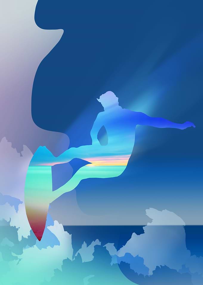 sunset surfer