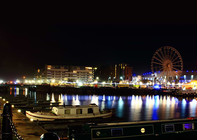 docks at night