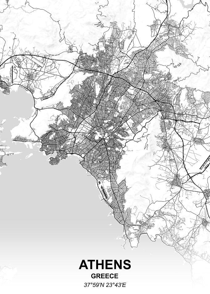 Athens city map