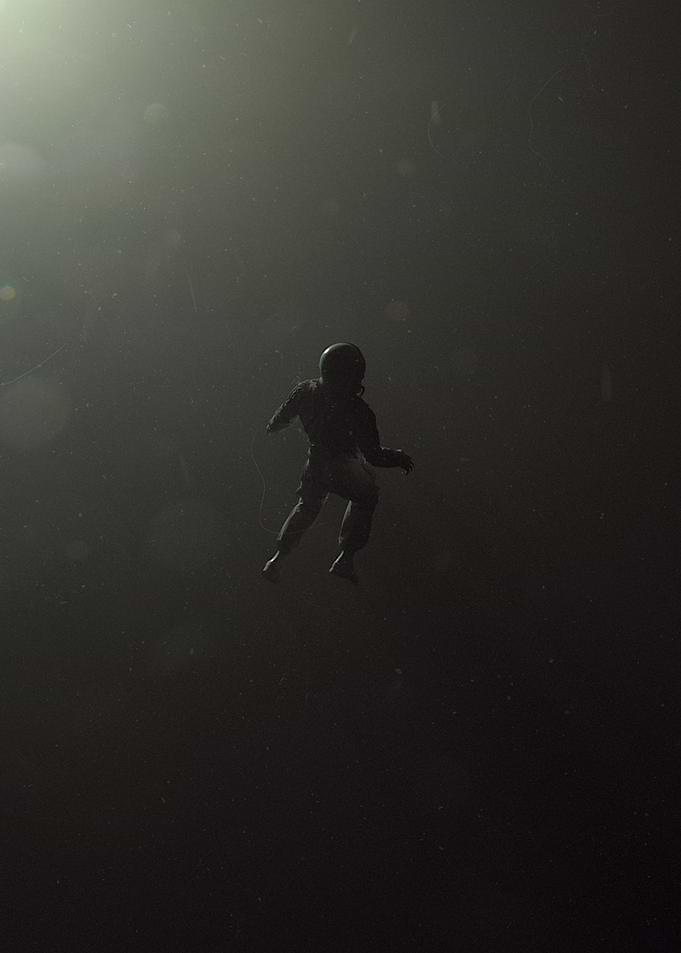 austronaut in space