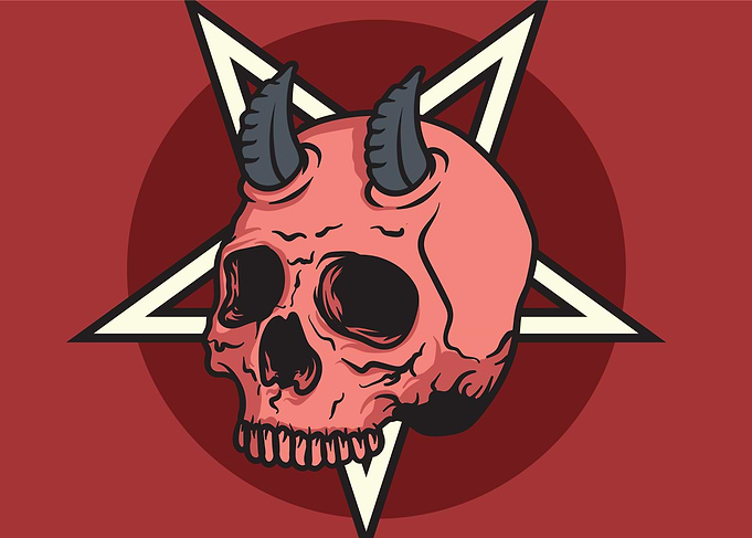 Skull Over Pentagram