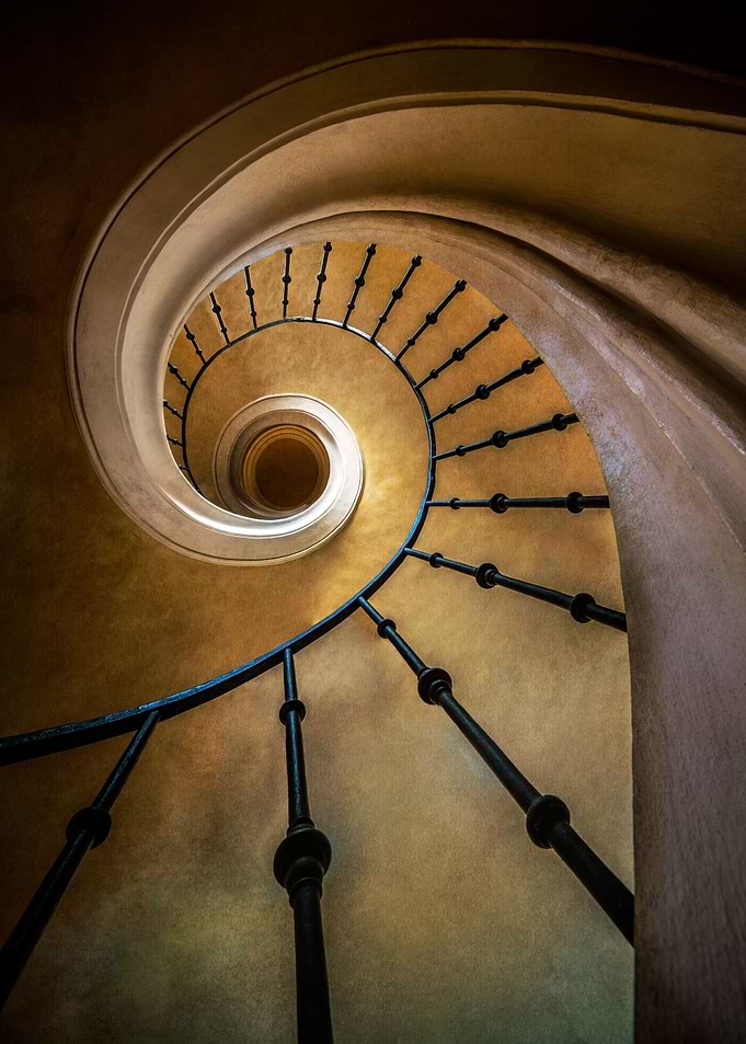 Golden spiral staircase