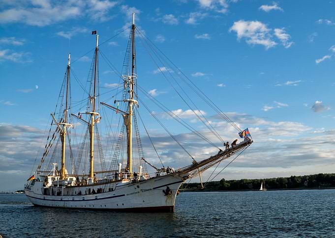 Sailboat departing
