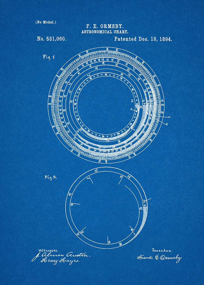 1894 Astronomical Chart