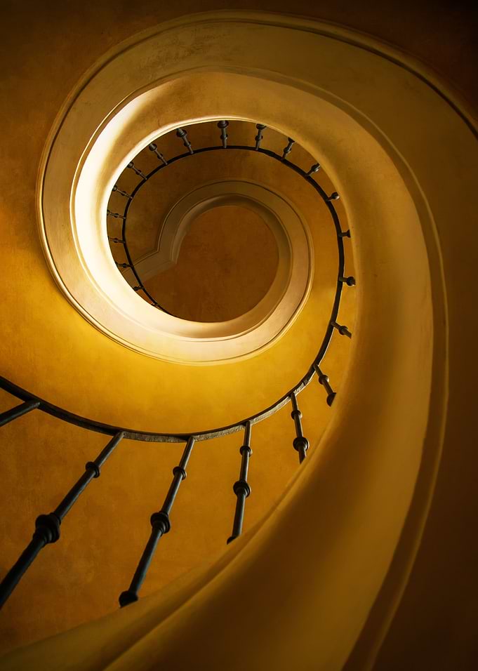Golden spiral staircase