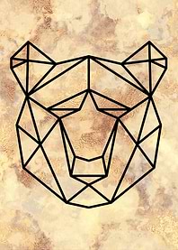 Geometric Bear Art