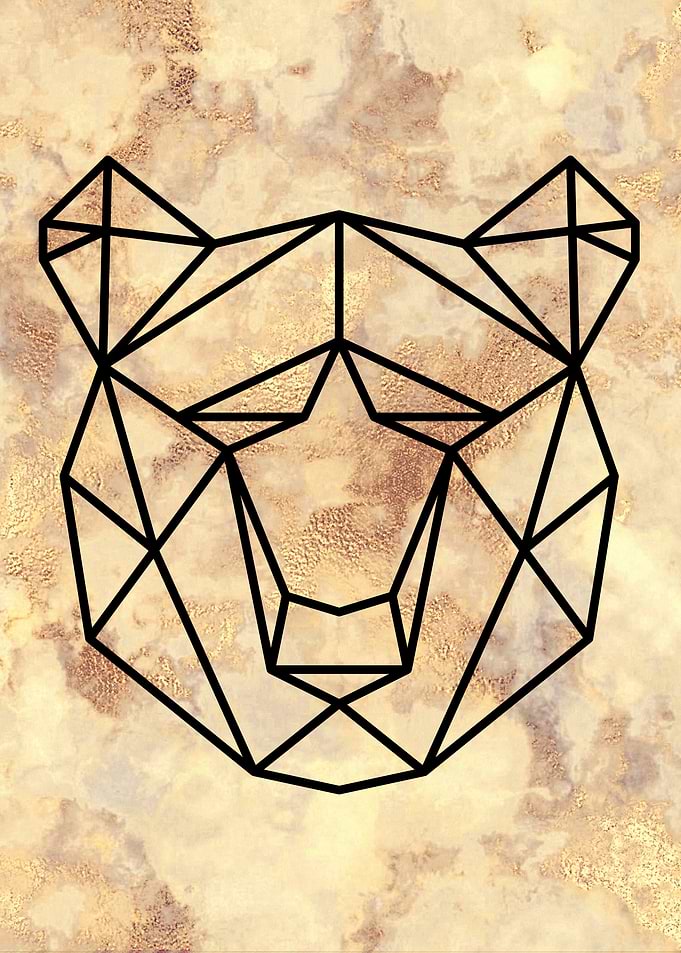 Geometric Bear Art