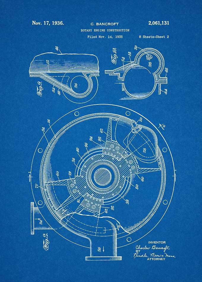 1935 Rotary Engine Constru